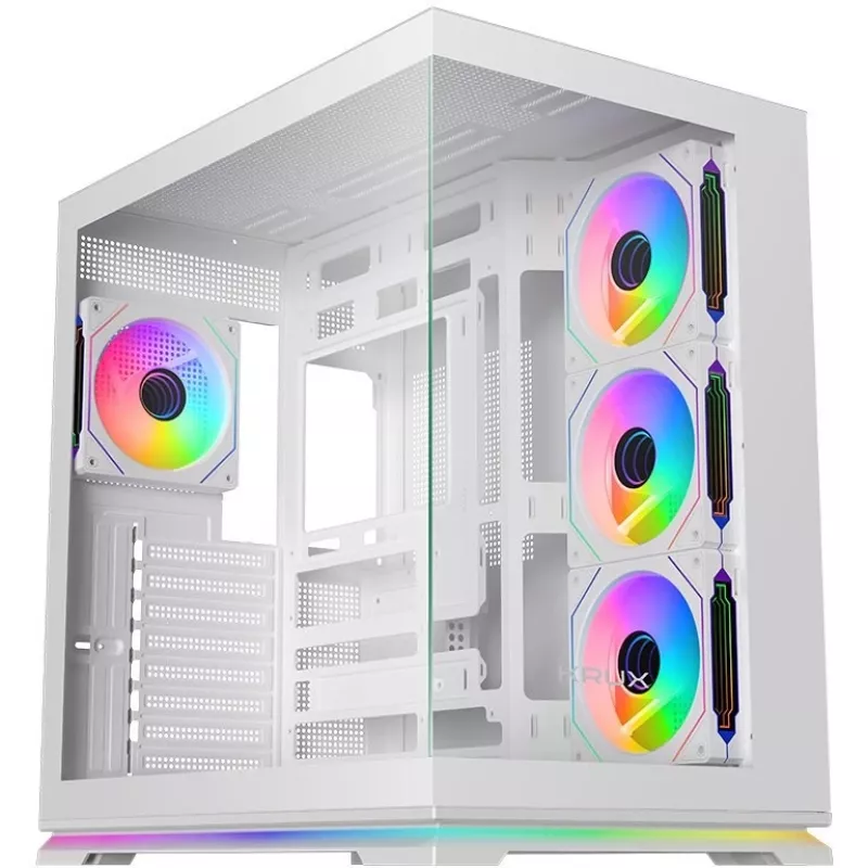 Krux Atron Λευκό Κουτί PC Mid-Tower με ενισχυμένο γυαλί