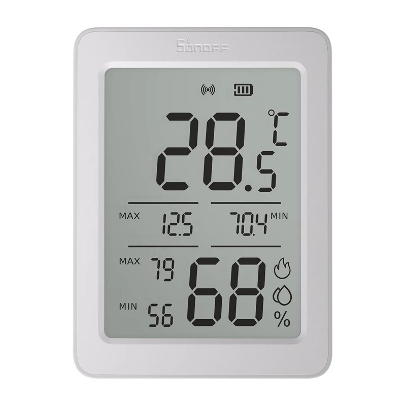 SONOFF AirGuard TH SNZB-02DR2 ZigBee Αισθητήρας Θερμοκρασίας και Υγρασίας LCD