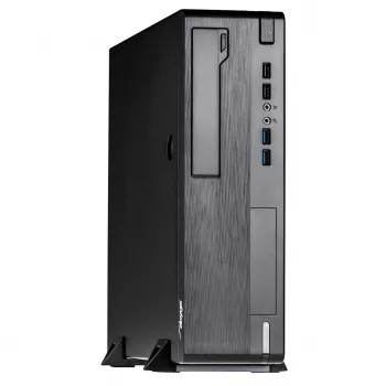 Akyga AK-502-02BK Κουτί PC SFF, Micro-ATX / Mini-ITX, 2x USB 3.0, χωρίς τροφοδοτικό, μαύρο
