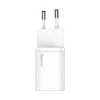 Baseus Super Si Γρήγορος φορτιστής 20W USB-C με καλώδιο (λευκό)