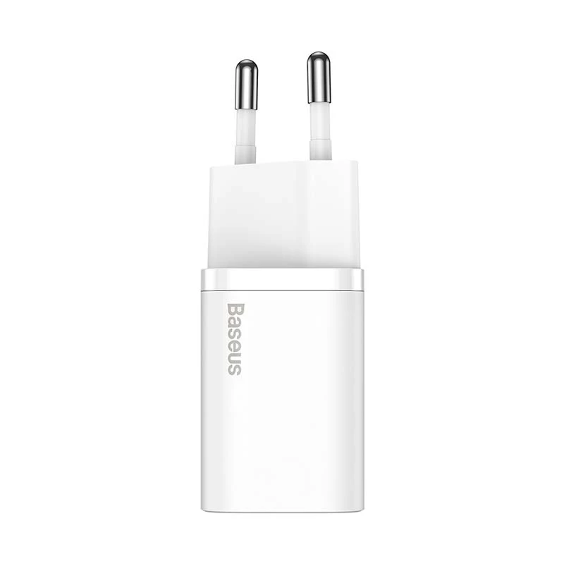 Baseus Super Si Γρήγορος φορτιστής 20W USB-C με καλώδιο (λευκό)