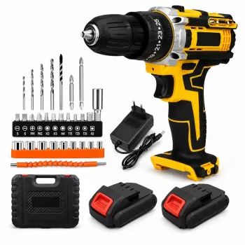 Extralink Tools Yellow Δραπανοκατσάβιδο Μπαταρίας με 2 Μπαταρίες