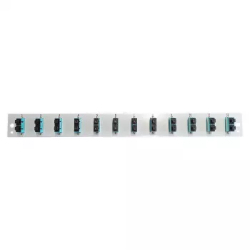 EFB Elektronik εξοπλισμένη μπροστινή πλάκα 12x SC Duplex OM3 κάθετη μαύρη