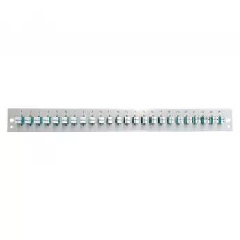 EFB Elektronik εξοπλισμένη μπροστινή πλάκα με 24 x LC Duplex υποδοχές OM3, μαύρη