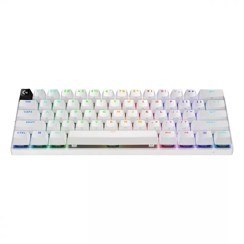 Logitech G PRO X 60 LIGHTSPEED Wireless Gaming Keyboard 60% Compact - Tactile - Λευκό - QWERTY International English