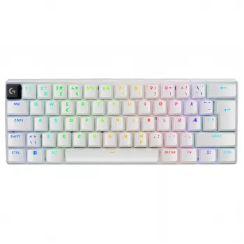 Logitech G PRO X 60 LIGHTSPEED Wireless Gaming Keyboard 60% Compact - Tactile - Λευκό - QWERTY International English