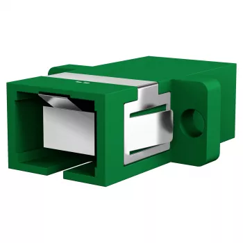 EFB Elektronik SC/APC Simplex Singlemode ζεύκτης οπτικής ίνας με καπάκι προστασίας σκόνης, Πράσινο, κεραμικό χιτώνιο ζιρκονίου