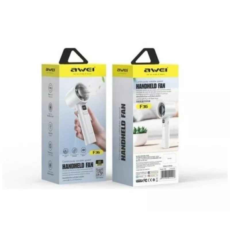 AWEI F36 μίνι ανεμιστήρας 2200mAh λευκό