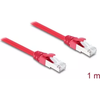 Delock Καλώδιο δικτύου RJ45 Cat.6A S/FTP 1 m κόκκινο