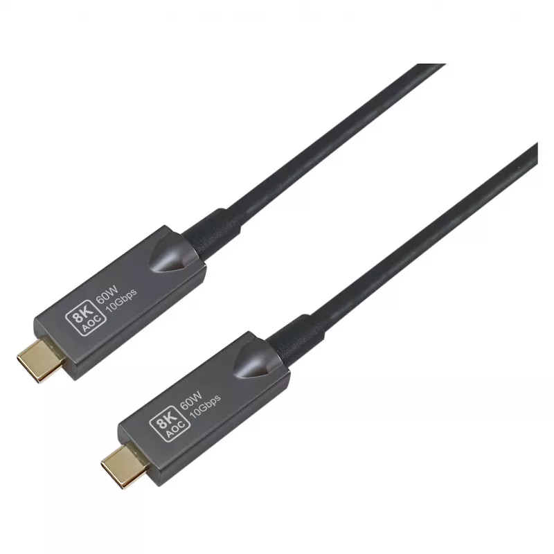 Equip USB-C 3.2 σε USB-C Active Optical Καλώδιο 8K PD60W 5m Μαύρο