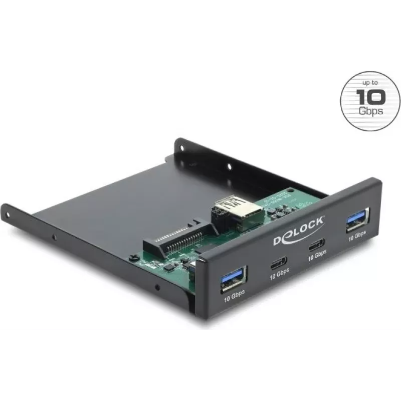 Delock Front Panel 3,5 inch USB 10 Gbps 2 x USB Type-C + 2 x USB Type-A (64369)