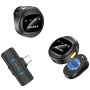 AWEI MK3 Duo Ασύρματο Lavalier Μικρόφωνο Μαύρο