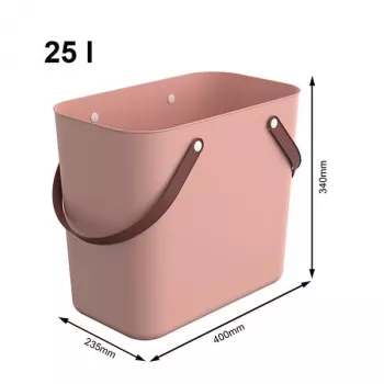 Rotho Multibag Albula Style 25L κουτί αποθήκευσης, Meadow Rose