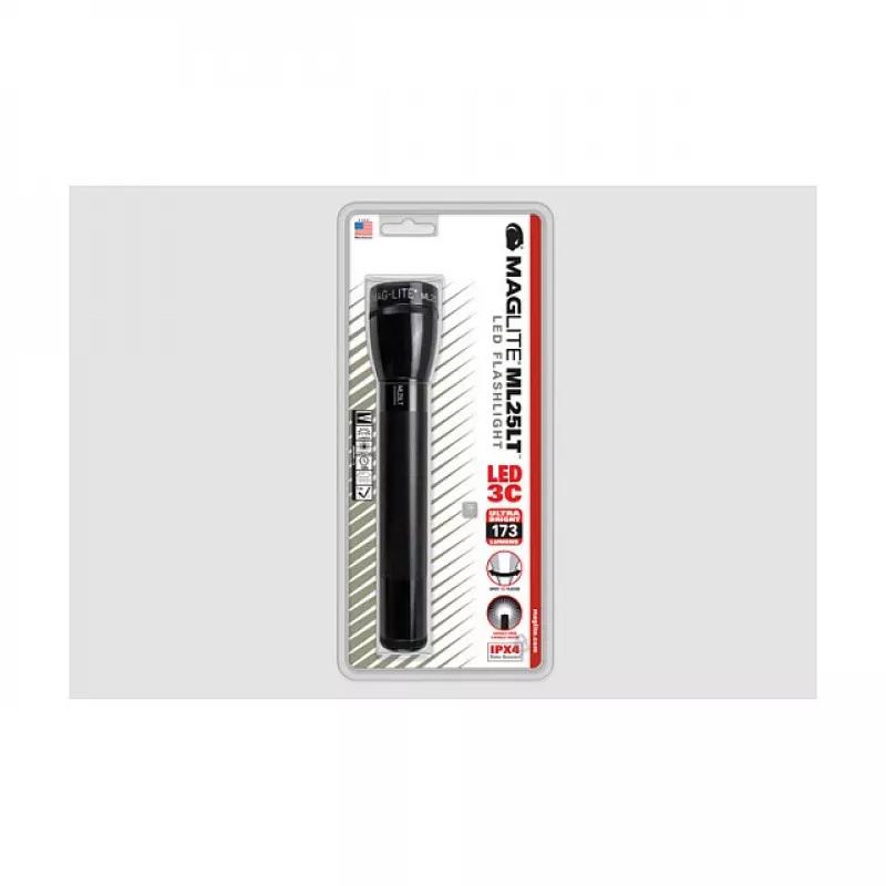 Maglite ML25LT 3 C-Cell LED Φακός, Μαύρος, 177 Lumen