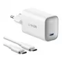 Anker Nano Charger 100W με καλώδιο USB-C, λευκό