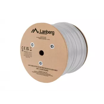 LANBERG SFTP Cat.5e 305m Solid Copper LSZH Καλώδιο Δικτύου Γκρι