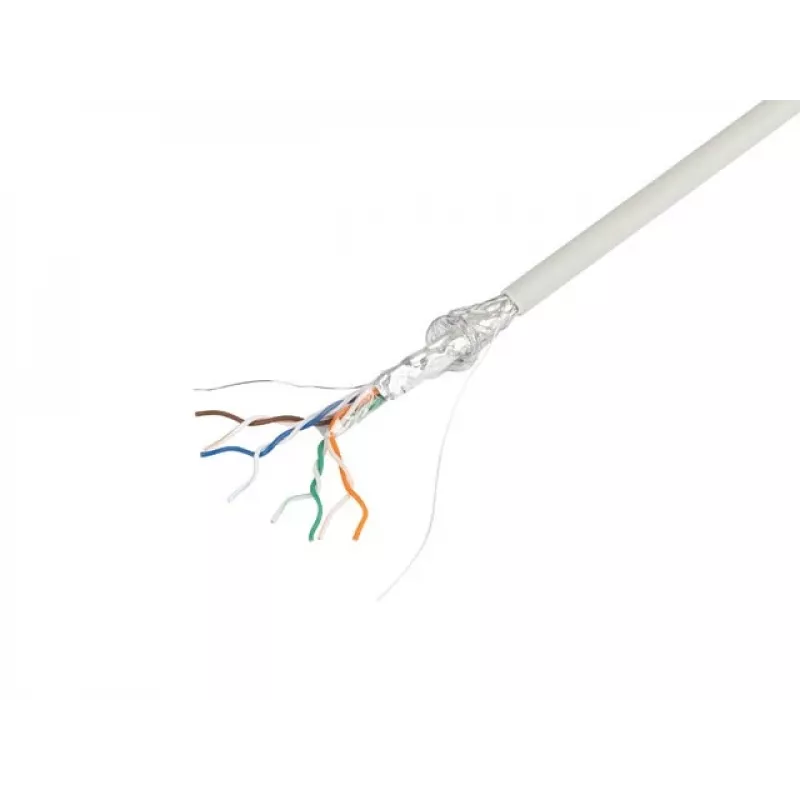 LANBERG SFTP Cat.5e 305m Solid Copper LSZH Καλώδιο Δικτύου Γκρι