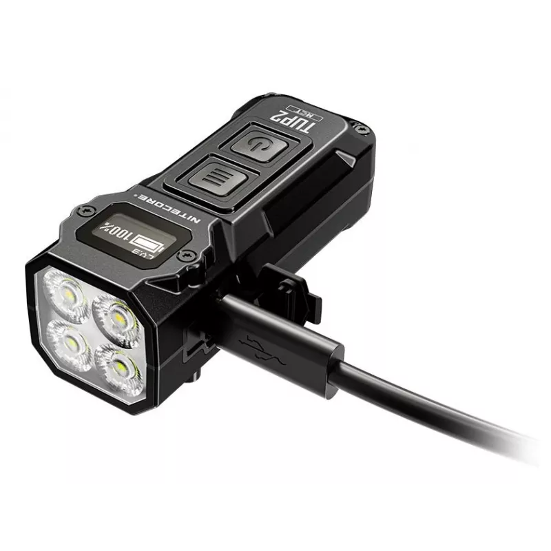 Nitecore TUP2 Φακός μπαταρίας με κρίκο κλειδιών Μαύρο 1200lm USB-C