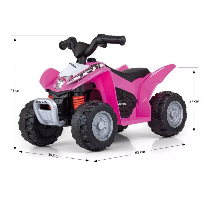 MILLY MALLY Quad Honda ATV μπαταρίας ροζ
