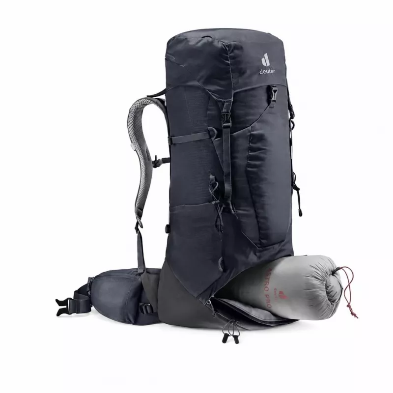 Deuter Aircontact Lite 40+10 Σακίδιο πλάτης Μαύρο/Γκρι
