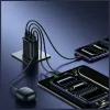USAMS T70 40W 2xUSB-A 2xUSB-C τροφοδοτικό μαύρο