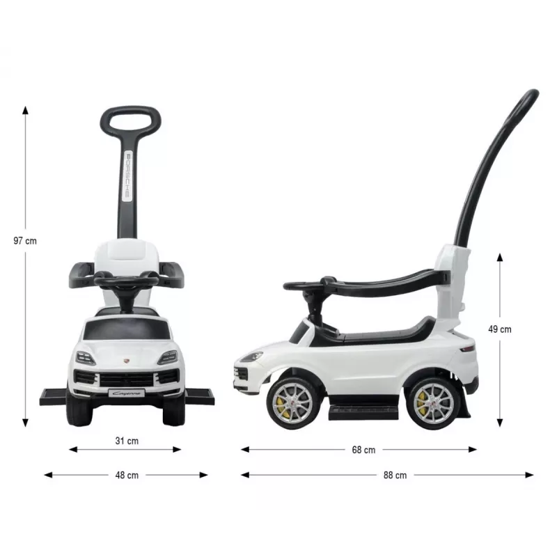 MILLY MALLY Ride-On Push Car Porsche Cayenne λευκό