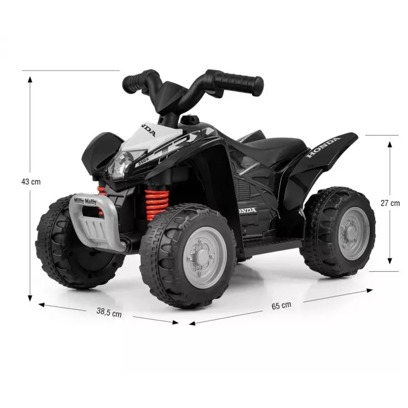 MILLY MALLY Quad Honda ATV Μπαταρίας Μαύρο