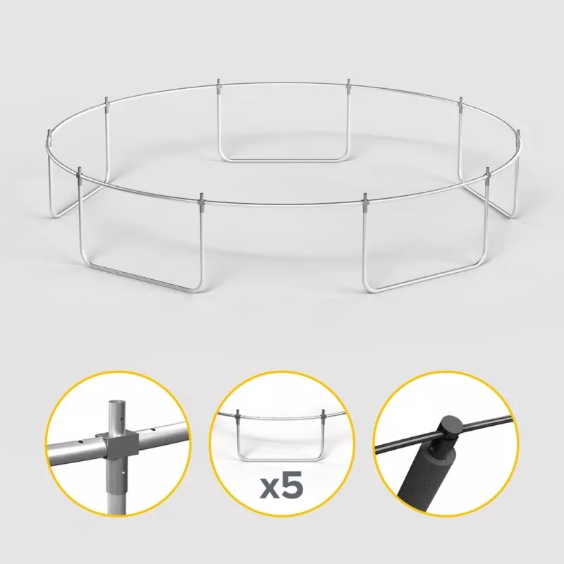 REBEL Active Trampoline PRO 15ft/457cm - Μαύρο/Μπλε