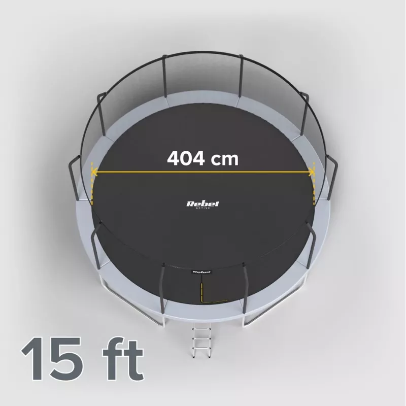 REBEL Active Trampoline PRO 15ft/457cm - Μαύρο/Μπλε