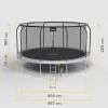 REBEL Active Trampoline PRO 15ft/457cm - Μαύρο/Μπλε