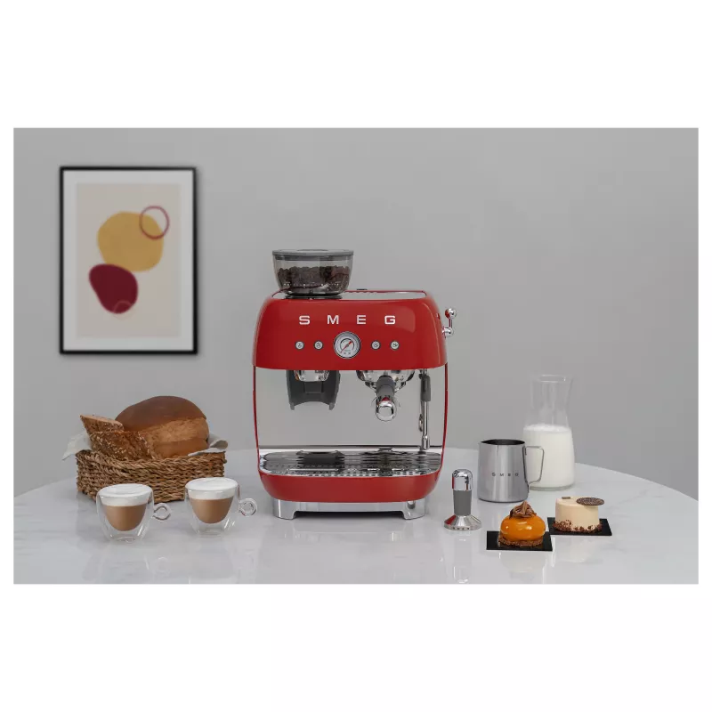 Smeg 50's Style Πλήρως Αυτόματη Μηχανή Καφέ EGF03RDEU Κόκκινο