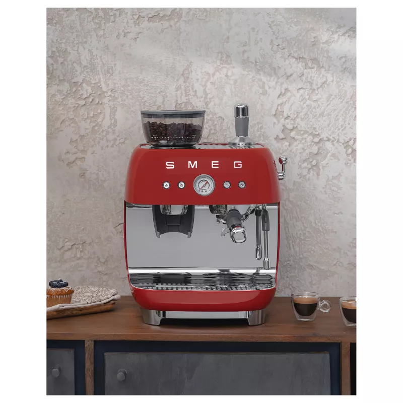 Smeg 50's Style Πλήρως Αυτόματη Μηχανή Καφέ EGF03RDEU Κόκκινο
