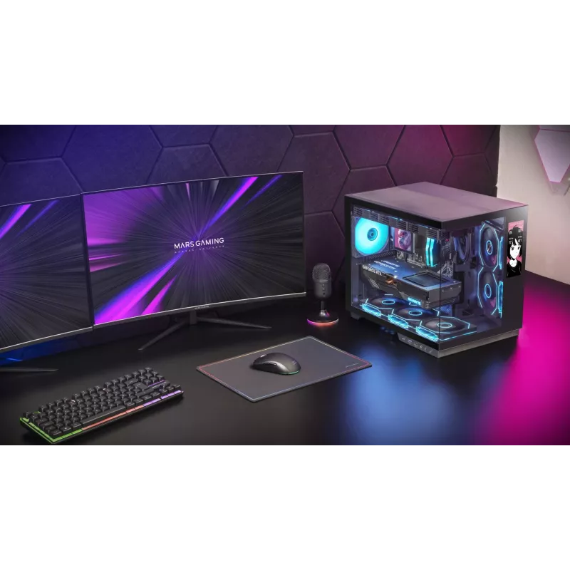 Tacens Mars Gaming MCMIRAGE Κουτί υπολογιστή Midi-Tower Μαύρο
