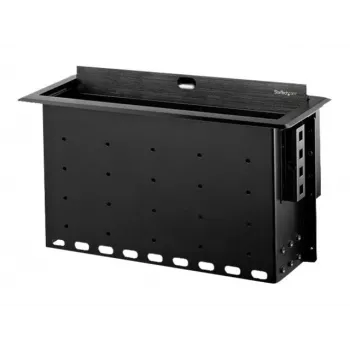 StarTech.com Dual-Module Κουτί σύνδεσης τραπεζιού συνεδριάσεων - Προσαρμόσιμο - Επίπεδο με την επιφάνεια - Μαύρο