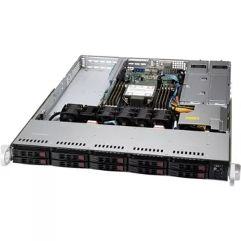 Super Micro SuperServer 110P-WTR 1U Rackmount διακομιστής barebone - Single Socket LGA4189 - Intel C621A - 8x υποδοχές DDR4 DIMM - 4x 3,5 inch Hot-Swap SATA/NVMe Hybrid - Dual 10GbE - 750W Redundant Platinum