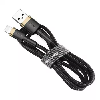 Baseus Cafule Καλώδιο Lightning σε USB-A 1m Μαύρο/Χρυσό