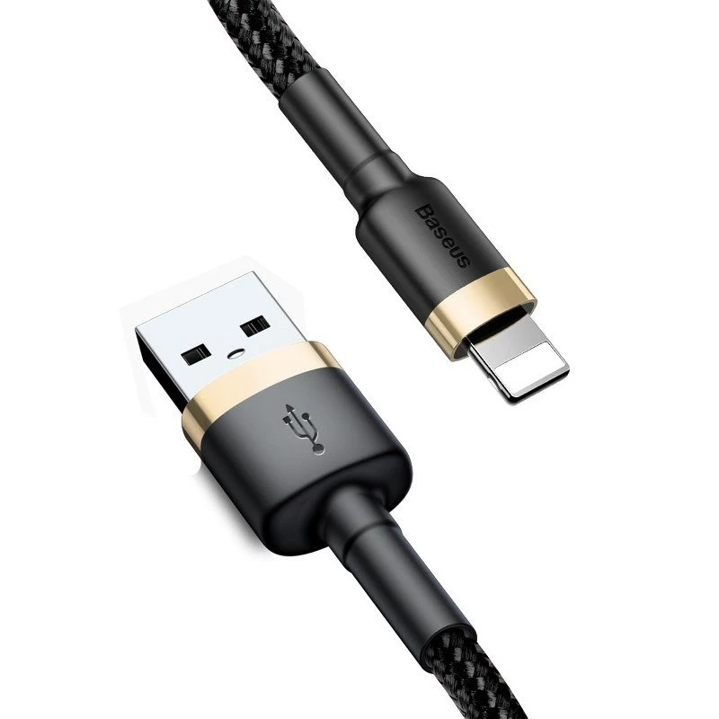 Baseus Cafule Καλώδιο Lightning σε USB-A 1m Μαύρο/Χρυσό