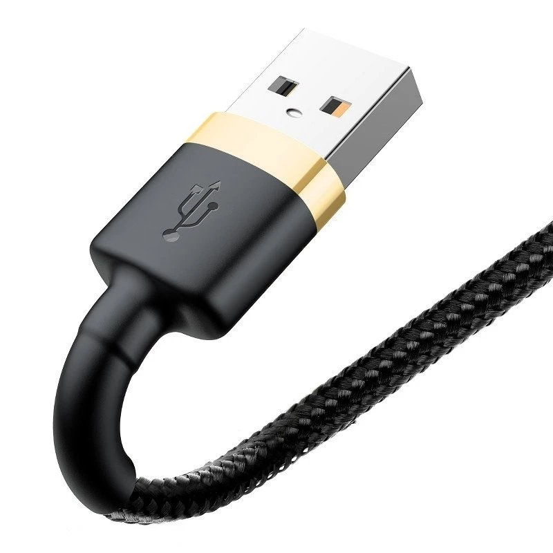 Baseus Cafule Καλώδιο Lightning σε USB-A 1m Μαύρο/Χρυσό