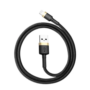 Baseus Cafule Καλώδιο Lightning σε USB-A 1m Μαύρο/Χρυσό
