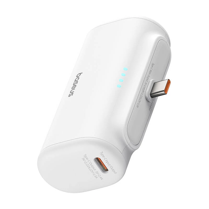 Baseus Compact 5000mAh 20W USB-C Power Bank Λευκό