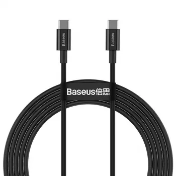 Baseus Superior Καλώδιο USB-C σε USB-C 1m Μαύρο 100W Γρήγορη Φόρτιση & Συγχρονισμός Δεδομένων