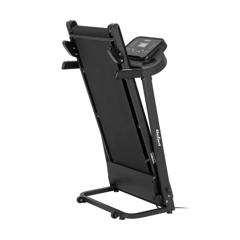 REBEL ACTIVE RBA-1001 Πτυσσόμενος Ηλεκτρικός Διάδρομος με Οθόνη LCD, 12 Προγράμματα, 12 km/h, Ασημί/Μαύρο