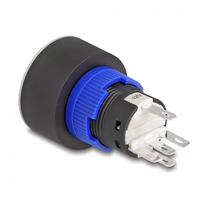 Delock Διακόπτης push button 22 mm Επίπεδο πλαστικό Λευκό LED