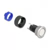 Delock Διακόπτης push button 22 mm Επίπεδο πλαστικό Λευκό LED