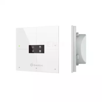 Grenton Smart Panel 4 Πεδία αφής OLED TF-Bus οθόνη λευκό γυαλί μπροστινό