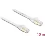 Delock Επίπεδο καλώδιο patch RJ45 Cat.8.1 U/FTP 40 Gbps 10 m Λευκό (81038)