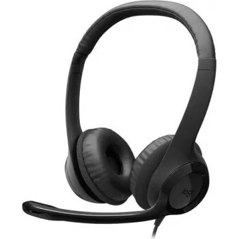 Logitech H390 USB Headset με Μικρόφωνο Noise-Cancelling, Ενσύρματο, Μαύρο