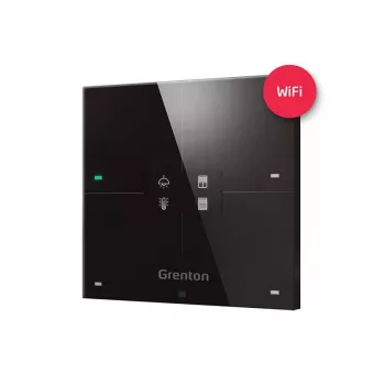 Grenton Smart Panel 4 Πεδία Αφής OLED Οθόνη Wi-Fi Μαύρο Γυάλινο Μπροστινό