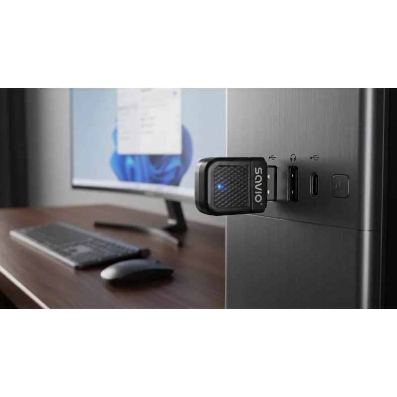 Savio BT-070 USB WLAN 6 και Bluetooth 5.4 Προσαρμογέας
