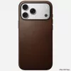 NOMAD Modern Leather Case για iPhone 17 Pro Max, Horween Δέρμα, Rustic Brown, MagSafe-compatible